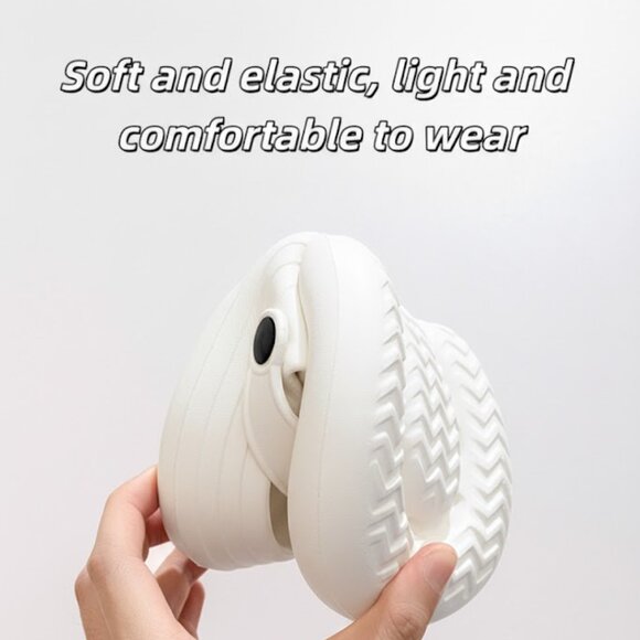 Man's stylish clogs with large eyelets: comfortable, height-increasing！！WHITE - Picture 2 of 4